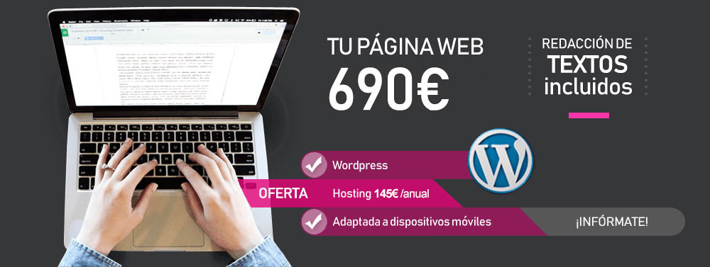 Página web con redacción de textos