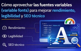 Fuentes variables, rendimiento, legibilidad y SEO técnico
