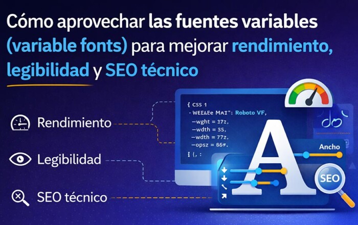 Fuentes variables, rendimiento, legibilidad y SEO técnico